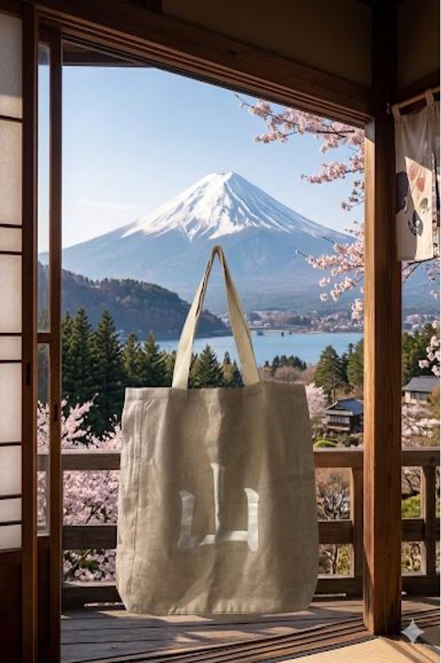 Tote bag at Mt. Fuji