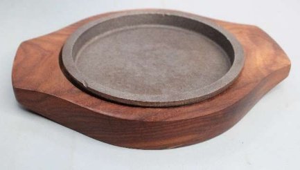 Round wooden bowl
