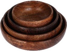 Nesting wooden bowls